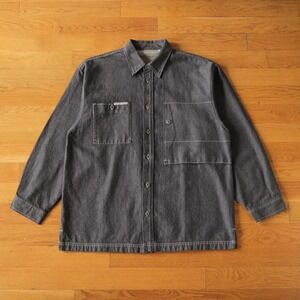 Mecca USA Denim Button Down Shirt Mens XL Gray Long Sleeve Utility Y2K XL Street